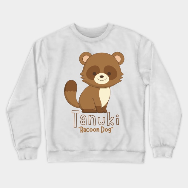 Sweet Tanuki Crewneck Sweatshirt by WearablePSA